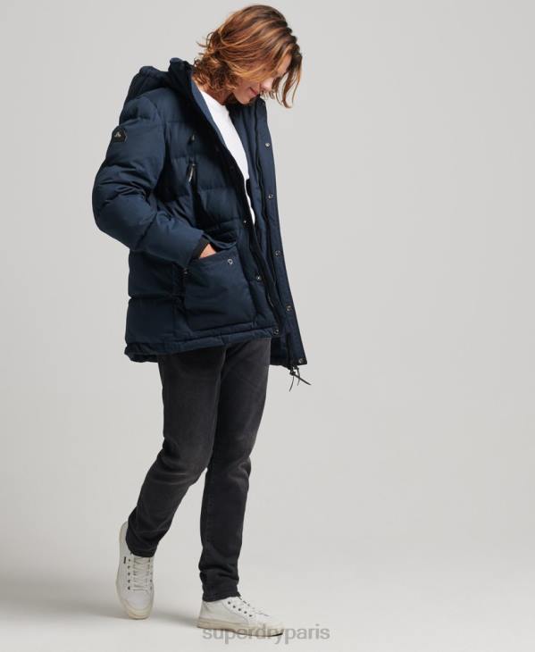 Superdry Hommes parka d'expédition en microfibre D64Z4596 vêtements marine