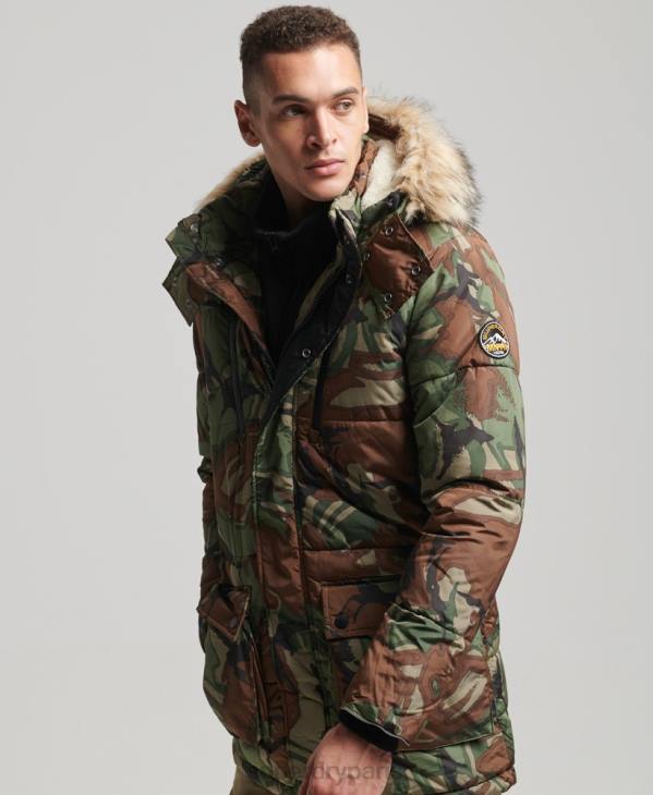 Superdry Hommes parka d'expédition sd D64Z4775 vêtements vert