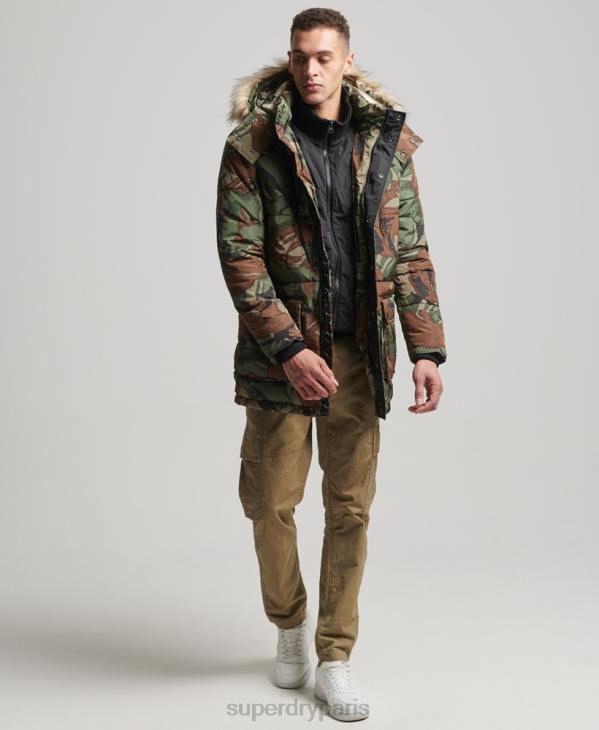 Superdry Hommes parka d'expédition sd D64Z4775 vêtements vert