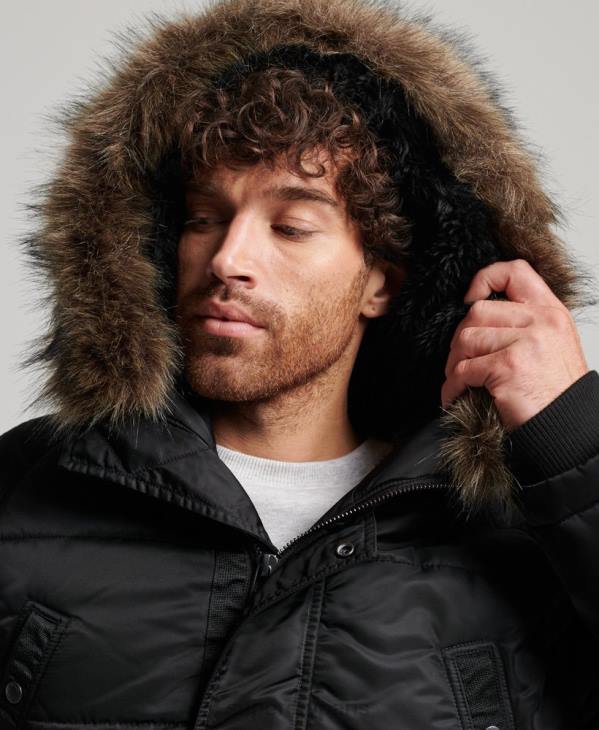 Superdry Hommes parka en chinook D64Z4447 vêtements gris foncé