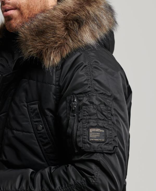 Superdry Hommes parka en chinook D64Z4447 vêtements gris foncé