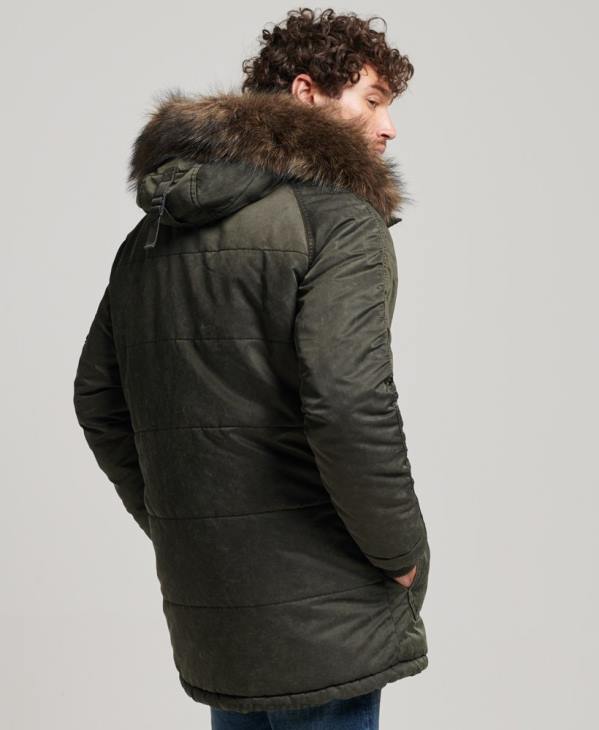 Superdry Hommes parka en chinook D64Z4479 vêtements kaki
