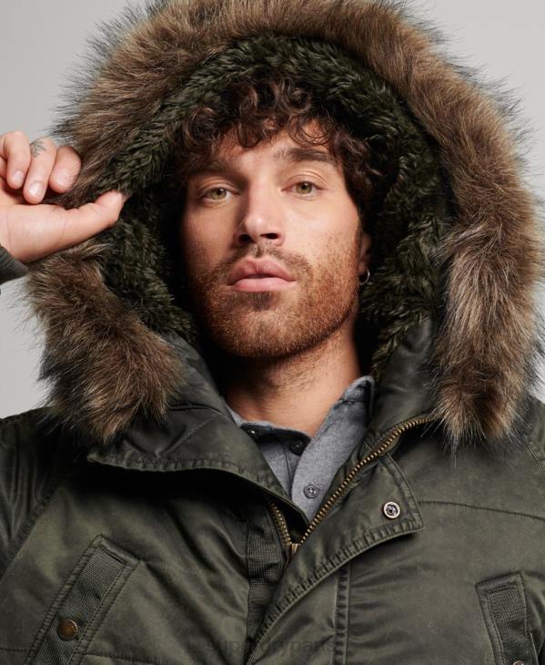 Superdry Hommes parka en chinook D64Z4479 vêtements kaki