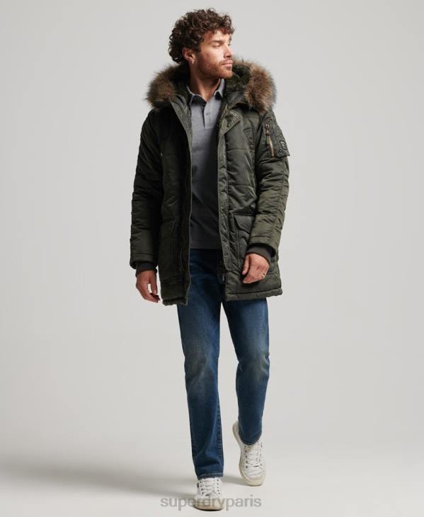 Superdry Hommes parka en chinook D64Z4479 vêtements kaki