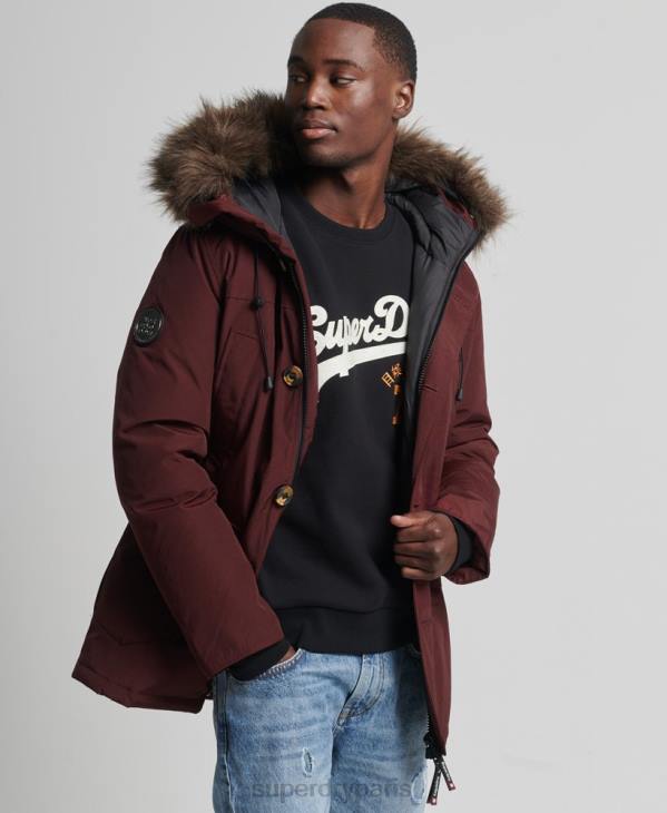 Superdry Hommes parka en duvet rookie D64Z1185 vêtements violet