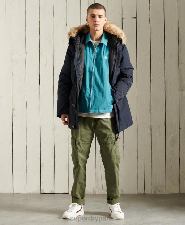 Superdry Hommes parka en duvet rookie D64Z4642 vêtements marine