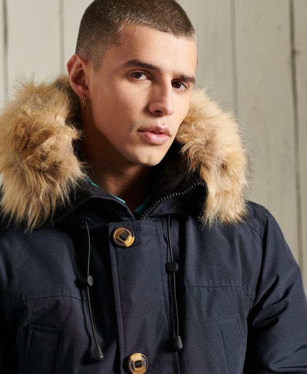 Superdry Hommes parka en duvet rookie D64Z4642 vêtements marine