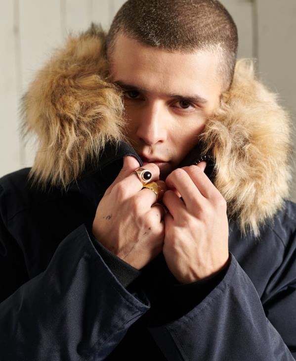 Superdry Hommes parka en duvet rookie D64Z4642 vêtements marine