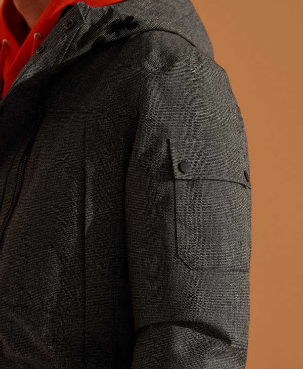 Superdry Hommes parka imperméable en duvet D64Z4681 vêtements gris