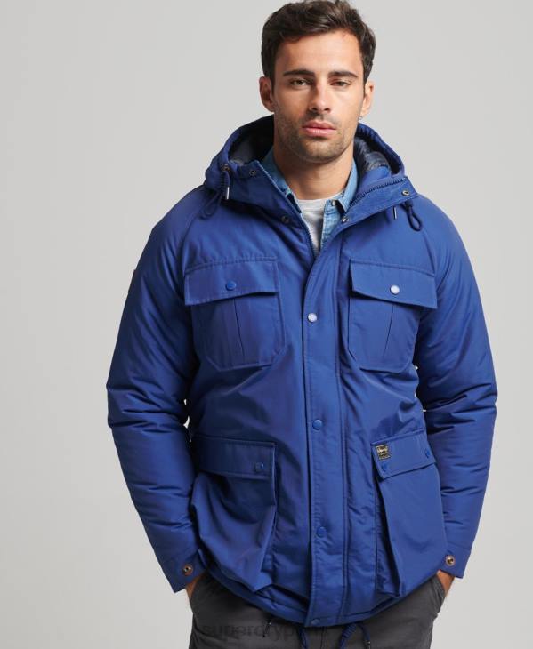 Superdry Hommes parka matelassée montagne D64Z4480 vêtements marine