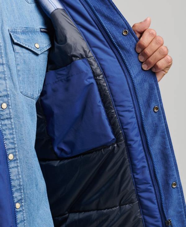 Superdry Hommes parka matelassée montagne D64Z4480 vêtements marine