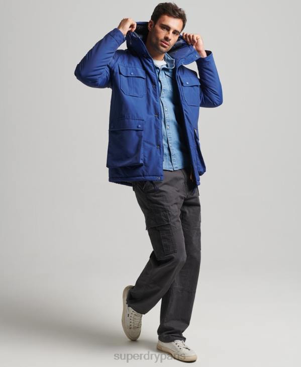 Superdry Hommes parka matelassée montagne D64Z4480 vêtements marine