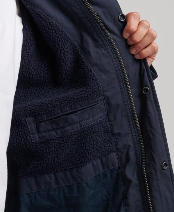 Superdry Hommes parka militaire en queue de poisson D64Z4482 vêtements marine