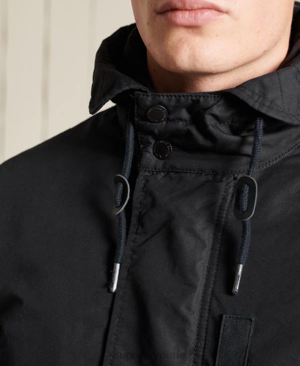 Superdry Hommes parka militaire en queue de poisson D64Z4687 vêtements gris foncé