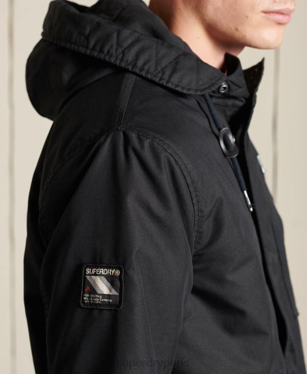 Superdry Hommes parka militaire en queue de poisson D64Z4687 vêtements gris foncé