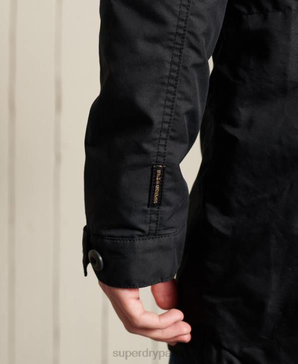 Superdry Hommes parka militaire en queue de poisson D64Z4687 vêtements gris foncé