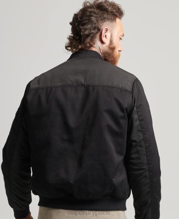 Superdry Hommes studios ma1 bombardier D64Z1142 vêtements noir