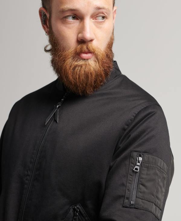Superdry Hommes studios ma1 bombardier D64Z1142 vêtements noir