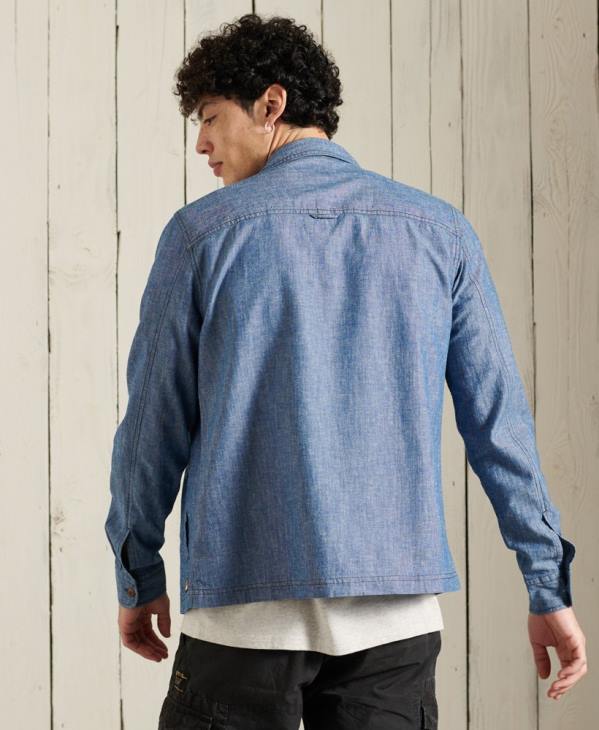 Superdry Hommes surchemise shorebreak D64Z4786 vêtements bleu