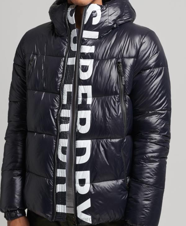 Superdry Hommes veste alpine à capuche de montagne D64Z986 vêtements noir