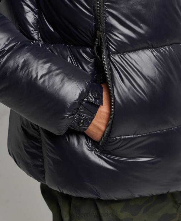 Superdry Hommes veste alpine à capuche de montagne D64Z986 vêtements noir