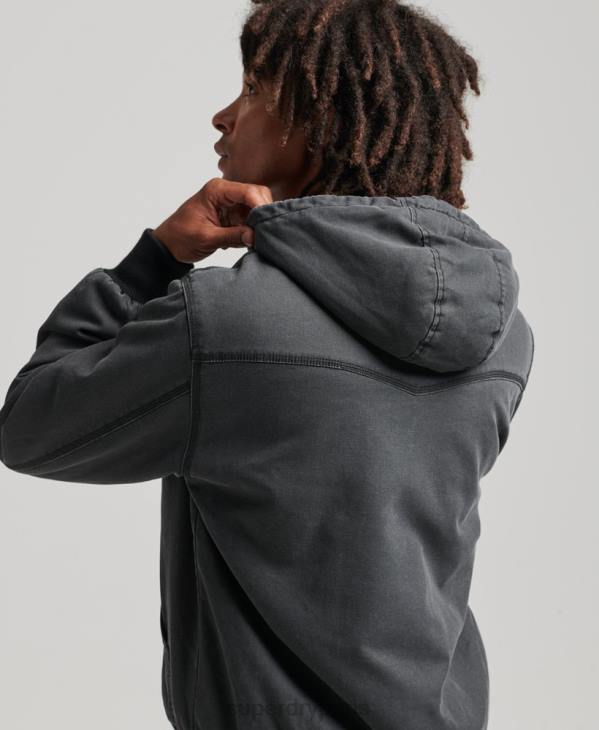 Superdry Hommes veste bomber à capuche D64Z1067 vêtements brun