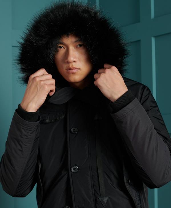 Superdry Hommes veste bomber de sauvetage chinook D64Z4732 vêtements noir