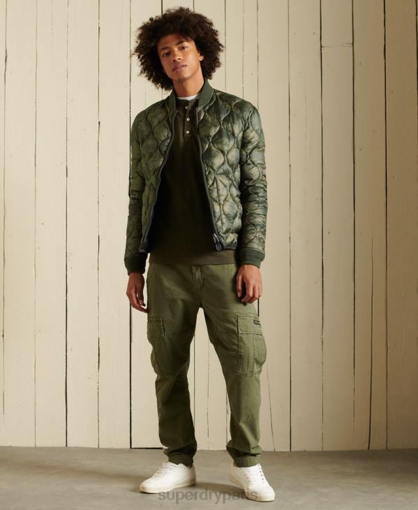 Superdry Hommes veste bomber à doublure D64Z4785 vêtements vert