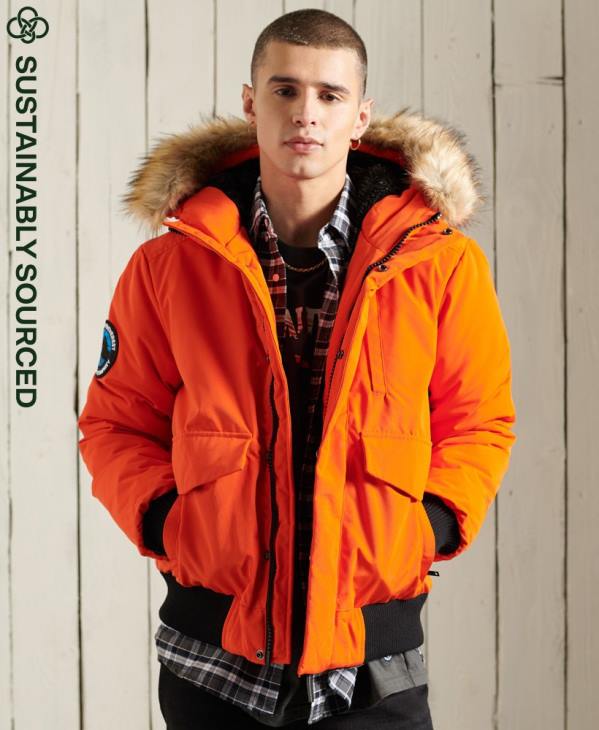 Superdry Hommes veste bomber everest D64Z1082 vêtements orange