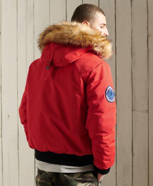 Superdry Hommes veste bomber everest D64Z1083 vêtements rouge