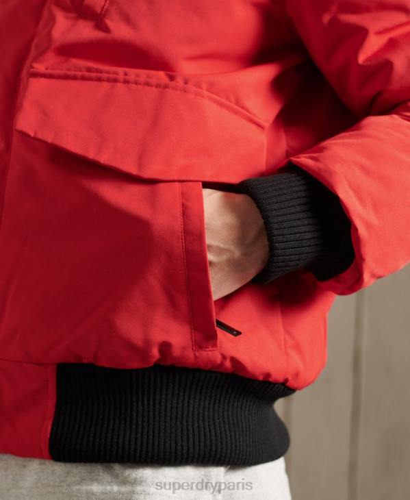 Superdry Hommes veste bomber everest D64Z1083 vêtements rouge