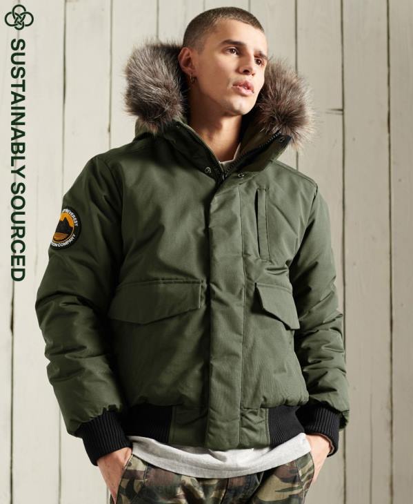 Superdry Hommes veste bomber everest D64Z1084 vêtements kaki