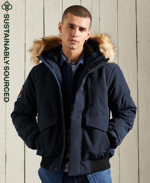 Superdry Hommes veste bomber everest D64Z1085 vêtements marine