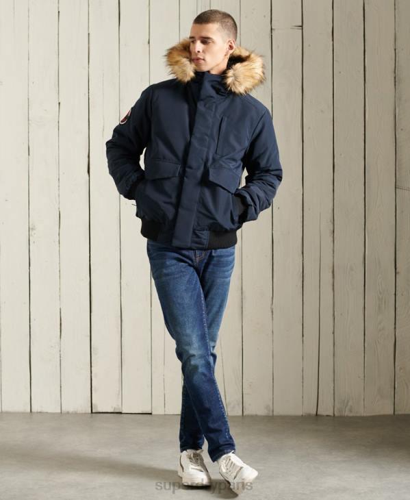 Superdry Hommes veste bomber everest D64Z1085 vêtements marine