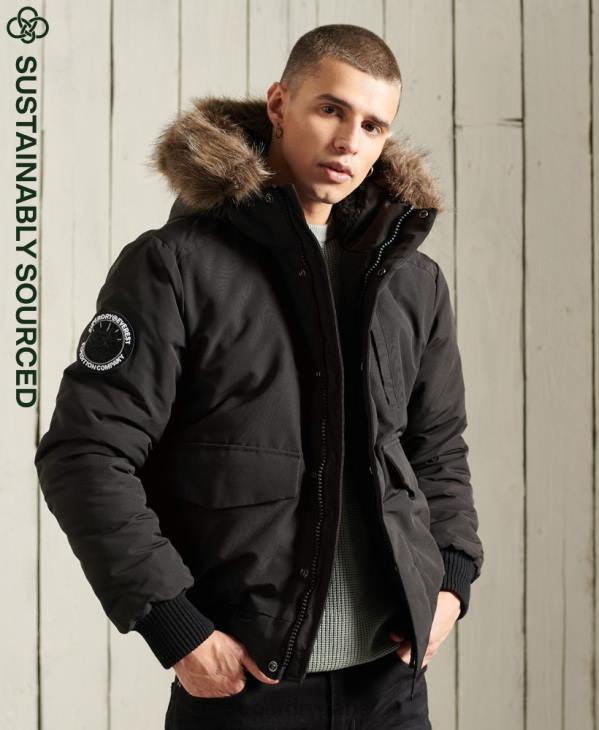 Superdry Hommes veste bomber everest D64Z1120 vêtements noir
