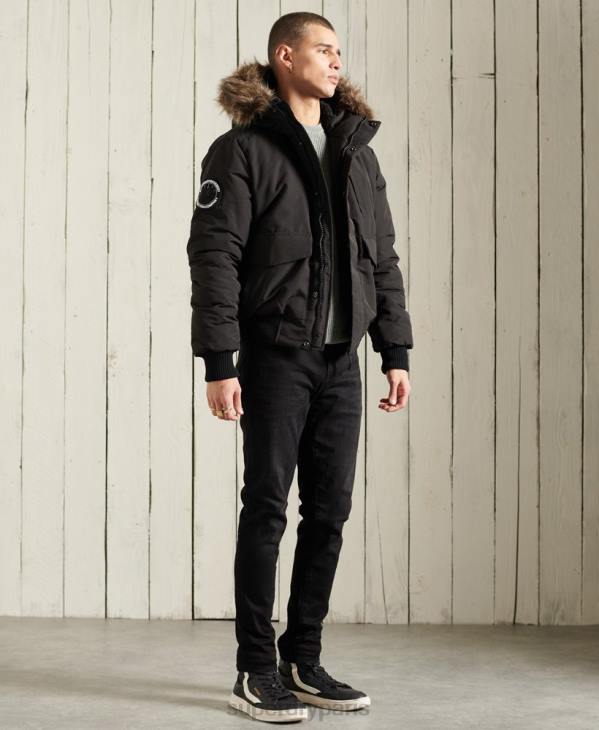 Superdry Hommes veste bomber everest D64Z1120 vêtements noir