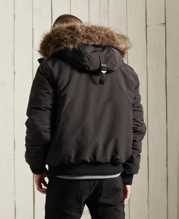 Superdry Hommes veste bomber everest D64Z1120 vêtements noir