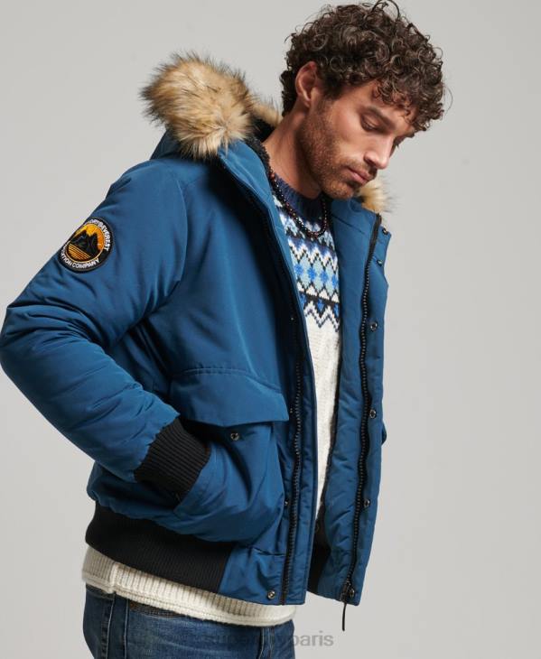 Superdry Hommes veste bomber everest D64Z1121 vêtements bleu clair