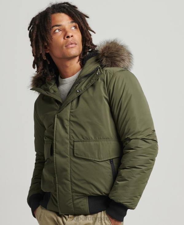 Superdry Hommes veste bomber everest D64Z4452 vêtements kaki