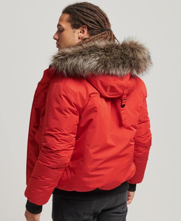 Superdry Hommes veste bomber everest D64Z4455 vêtements rouge