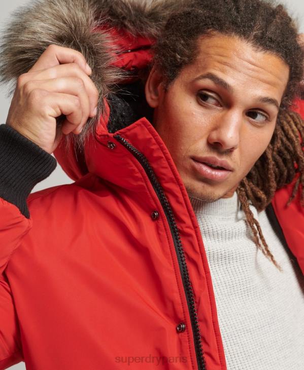 Superdry Hommes veste bomber everest D64Z4455 vêtements rouge