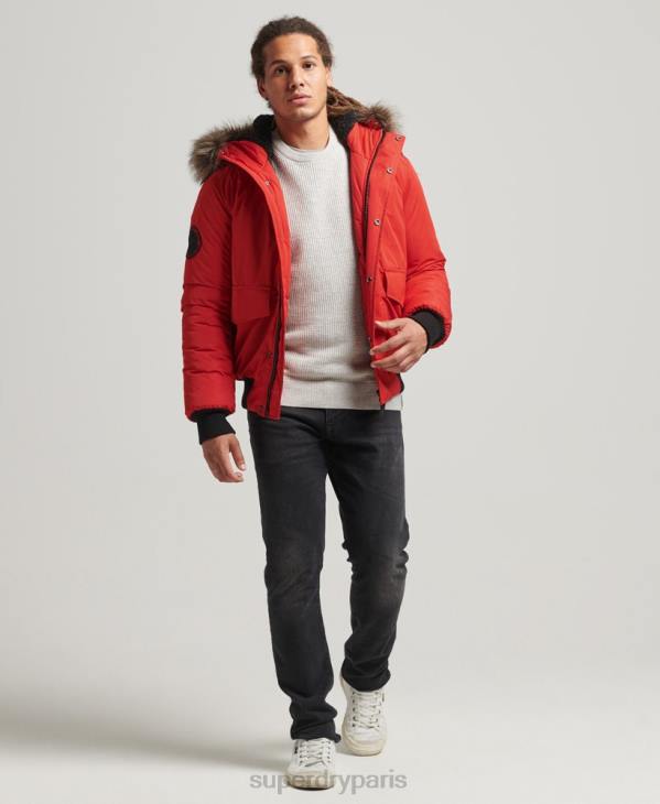 Superdry Hommes veste bomber everest D64Z4455 vêtements rouge