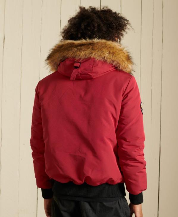 Superdry Hommes veste bomber everest D64Z4494 vêtements rouge