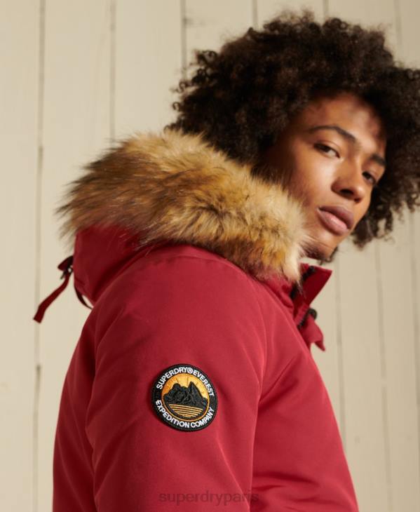 Superdry Hommes veste bomber everest D64Z4494 vêtements rouge