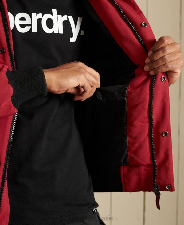 Superdry Hommes veste bomber everest D64Z4494 vêtements rouge