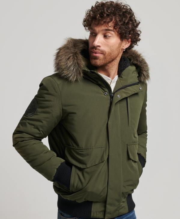 Superdry Hommes veste bomber everest D64Z4497 vêtements vert