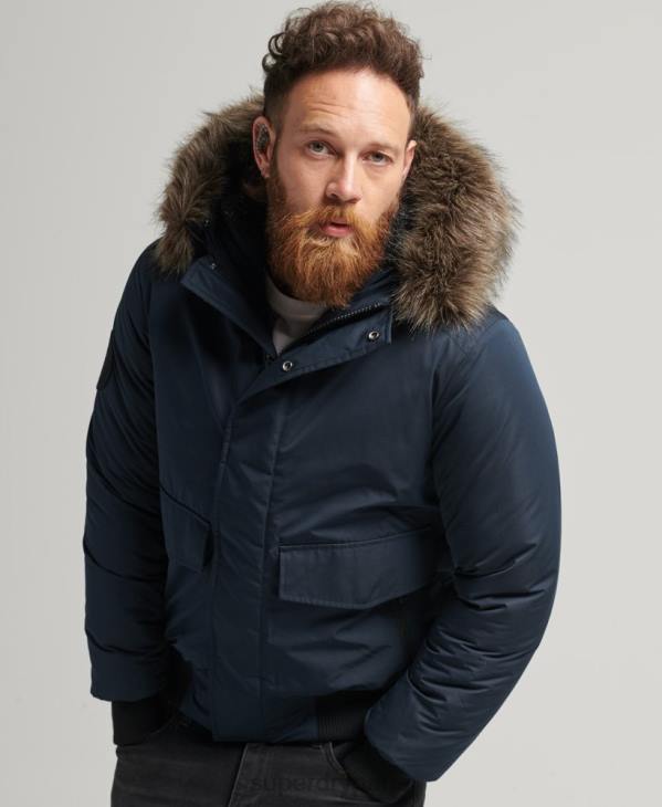 Superdry Hommes veste bomber everest D64Z4500 vêtements marine