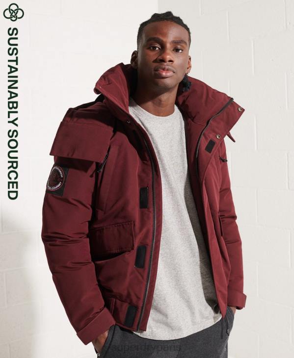 Superdry Hommes veste bomber everest D64Z4523 vêtements rouge