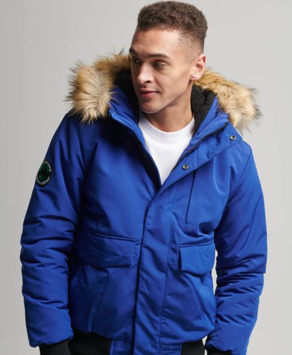 Superdry Hommes veste bomber everest D64Z4558 vêtements bleu