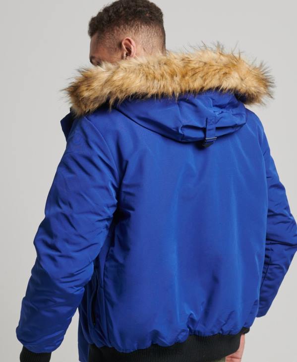Superdry Hommes veste bomber everest D64Z4558 vêtements bleu